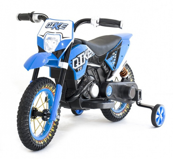 Детский кроссовый электромотоцикл Qike TD Blue